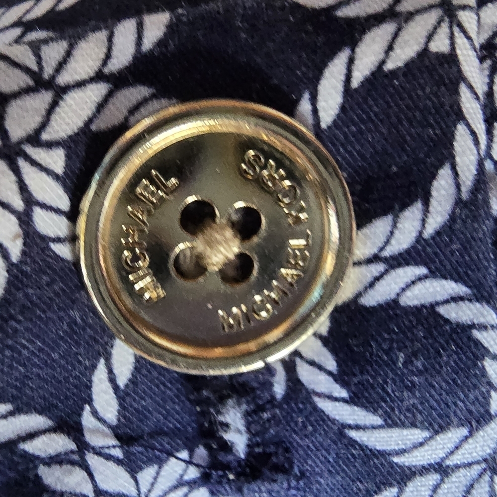 Michael Kors Blue Patterned Capri Pants Size 10 (CAP20) - Picture 7 of 13